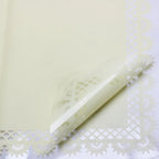 Glass Paper with Petal Lace Design Transparent Plastic Waterproof Flower Paper Single Side Coating Flower Wrapping Paper