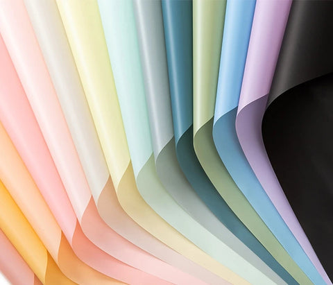 Korean Thick Waterproof Matte Floral Bouquet Wrapping Paper Double Side PVC Coating for Flower and Gift Packaging