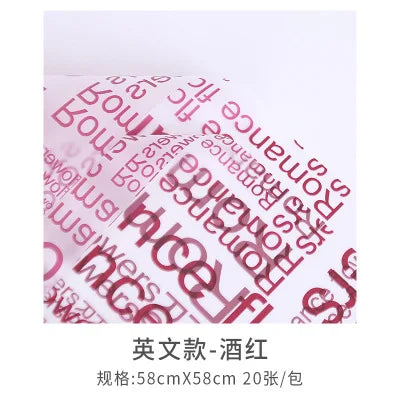 Virgin Pulp Super Soft Waterproof Flower Wrapping Paper PVC Coated Bouquet and Gift Wrapping Paper
