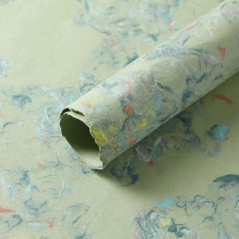 Dunhuang Art Hand-Torn Wood Pulp Wrapping Paper Coated Floral Gifts with Ancient Methods Flower Wrapping Paper