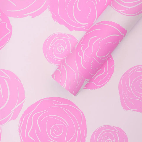DIY Valentine's Day Gift 58*58cm Art Paper Rose & Carnations Wrapping Paper Virgin Pulp Style Flower Wrapping Paper