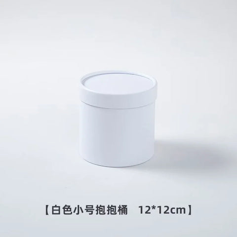 Portable and Waterproof Biodegradable Kraft Paper Flower Box Handheld Round Cylinder Packaging for Fashionable Gifts