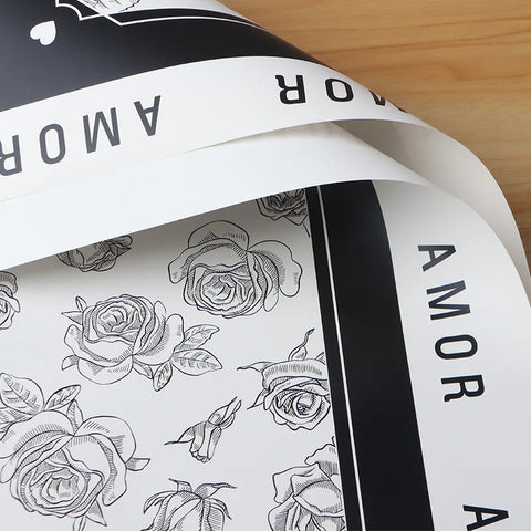 Valentine's Day Waterproof Single Eco-Friendly Thickened Floral Gift Wrapping Paper Garden Flower Wrapping Paper