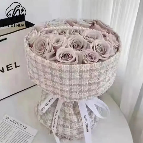 Internet Famous Art Paper Flower Bundle Packaging Single-sided Coated Fresh Spring Broken Flowers Paper