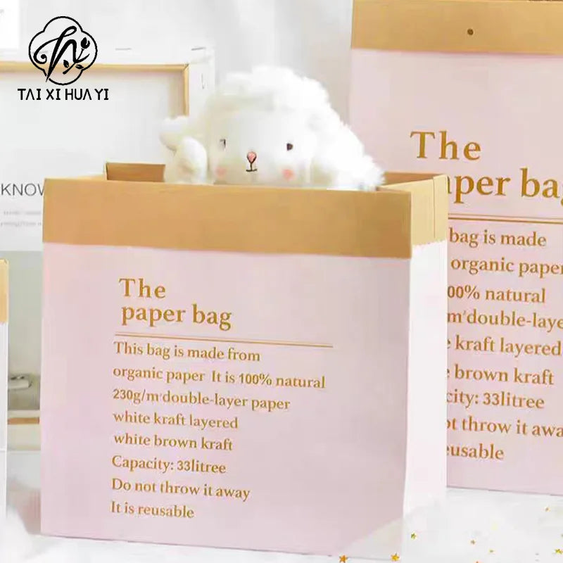 High Quality Printed Kraft Paper Bag Valentine's Day Flower Packaging for Bouquet Hug Bag Presentation รูปสินค้าหลัก