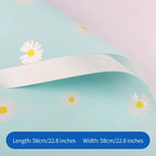 Simple and Fresh Flower Printed Waterproof Material for Flower Shop Bouquet Packaging Paper