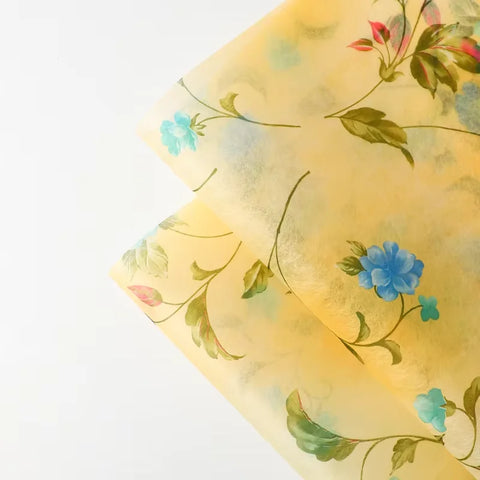 Waterproof Eco-Friendly Recyclable Korean Printed Pearlescent Film Floral Bouquet Wrapping DIY Customized pink Packing Paper