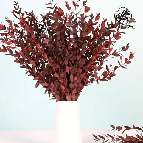 Fine-leaf Preserved Eucalyptus Leaf Dried Flower Bouquet Wreath DIY Material Wedding Decoration