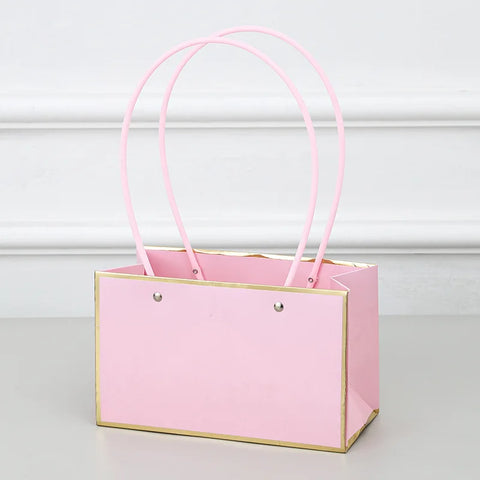 Popular Rectangular Floral Bouquet Packaging Gift Bag Flower Boxes for Bouquets Embossing Printing for Craft Paper Supplies
