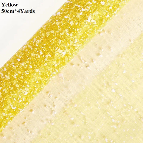 50cm*4Yards/Roll Snowflake Floral Bouquet Gift Box Wrapping Paper Art Paper Florists Supplies Materials Flower Wrapping