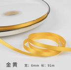 0.6cm Ribbon Flower Bow for DIY Packaging DIY Bow Bouquet for Wedding or Christmas Valentine's Day Ribbon