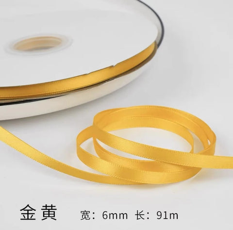 0.6cm Ribbon Flower Bow for DIY Packaging DIY Bow Bouquet for Wedding or Christmas Valentine's Day Ribbon