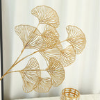 Golden Eucalyptus Ginkgo Gold Leaf Simulation Flower Hug Bucket Festive Christmas Wedding Graduation Decoration