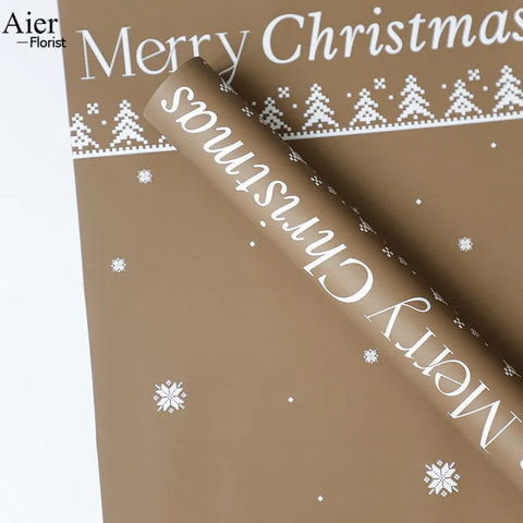 Waterproof Christmas Art Paper for Gift Wrapping Bouquet Packaging PE Coating Flower Wrapping Paper