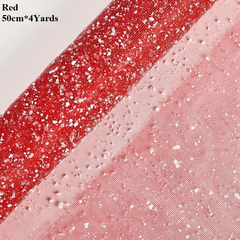 50cm*4Yards/Roll Snowflake Floral Bouquet Gift Box Wrapping Paper Art Paper Florists Supplies Materials Flower Wrapping