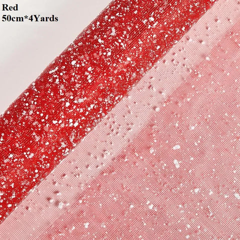 50cm*4Yards/Roll Snowflake Floral Bouquet Gift Box Wrapping Paper Art Paper Florists Supplies Materials Flower Wrapping