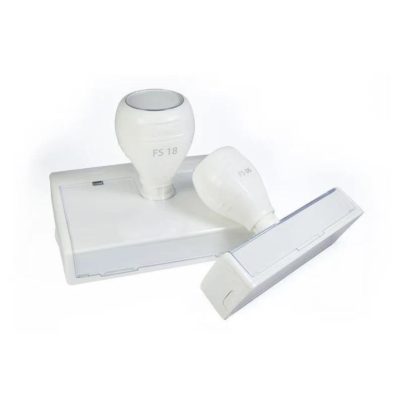 Office Flash Rubber Stamps Case with Plastic Blank Ink Stamp Mount Shell and Handle for Household Grocery and Gift Industries