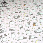 Cute Sheep Night Sky Eco-Friendly Craft Paper Wrapping Custom Printed Cartoon Lamb & Star Moon Gift Wrap for Baby Shower
