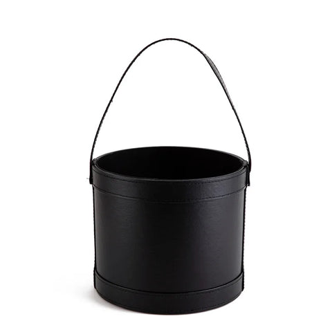 Elegant Handheld Leather Hug Boxes Paper Souvenir Flower Gift Boxes with Round Bucket for Bouquets