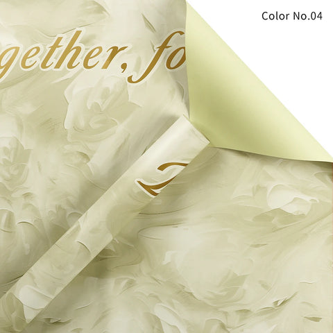 Double-sided Waterproof PVC Flower Wrapping Paper for Valentine's Day Bouquets and Gifts Florist Wrapper