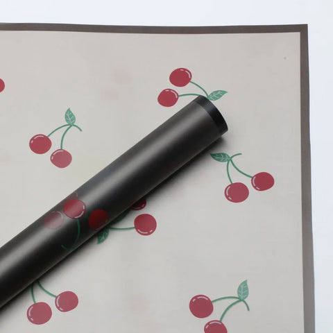 Cherry Flower DIY Handmade Bouquet Packaging Paper Korean Su Plastic Single Side Coated Semi Transparent