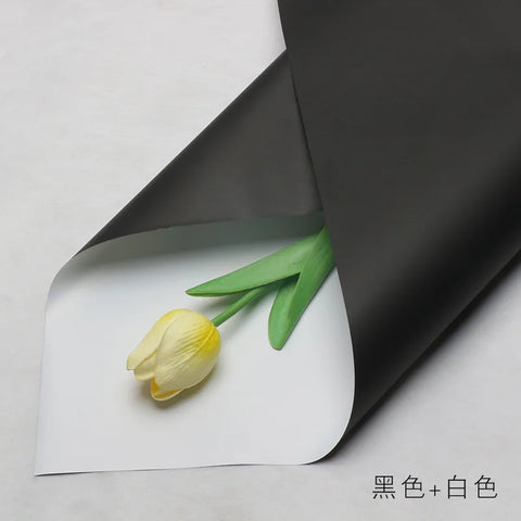 Handmade Ou Ya Two-Color Floral Wrapping Paper Waterproof Flower Packaging with Coating for Bouquets