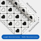 Matte Waterproof PE Jelly Film Floral Wrapping Paper 20 Sheets Heart Print Bouquet Packaging Double Side Virgin Pulp 58x58cm