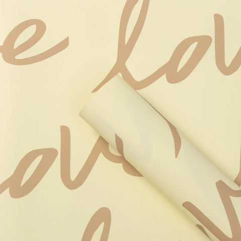 Valentine's Day Big Love Flower Wrapping Paper Bouquet Waterproof DIY Material Rose Packaging for Flower Shop Wholesale