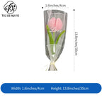 Handmade Artificial Polyester Tulip Pipe Twist Bar Weaving Bouquet Creative for Wedding Christmas and Mother's Day Gift