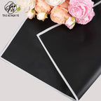 Waterproof Eco-Friendly Recyclable Korean Su Material Single Side Coating Black White Aristocratic Packaging Paper Floral