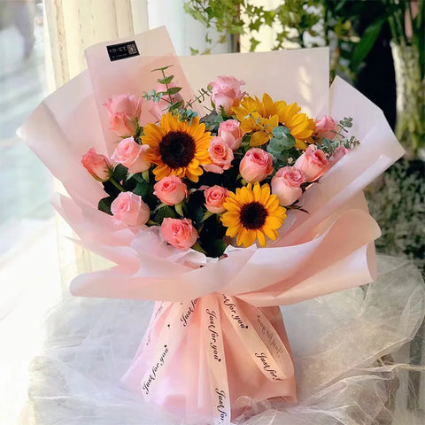 Korean Thick Waterproof Matte Floral Bouquet Wrapping Paper Double Side PVC Coating for Flower and Gift Packaging
