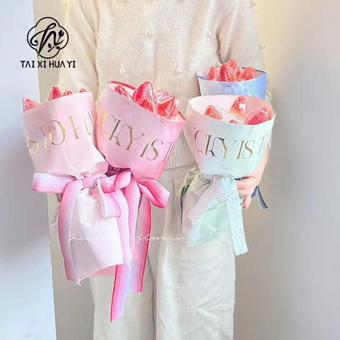 58*58cm Art Paper Waterproof Fresh Flower Bouquet Wrapping Paper PE Coating for Florist and Gift Wrapping Flower Wrapping Paper
