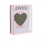 Acrylic Transparent Heart-shaped Gift Box Square Box Flower Bouquet Packaging for Roses Rose Box Storage