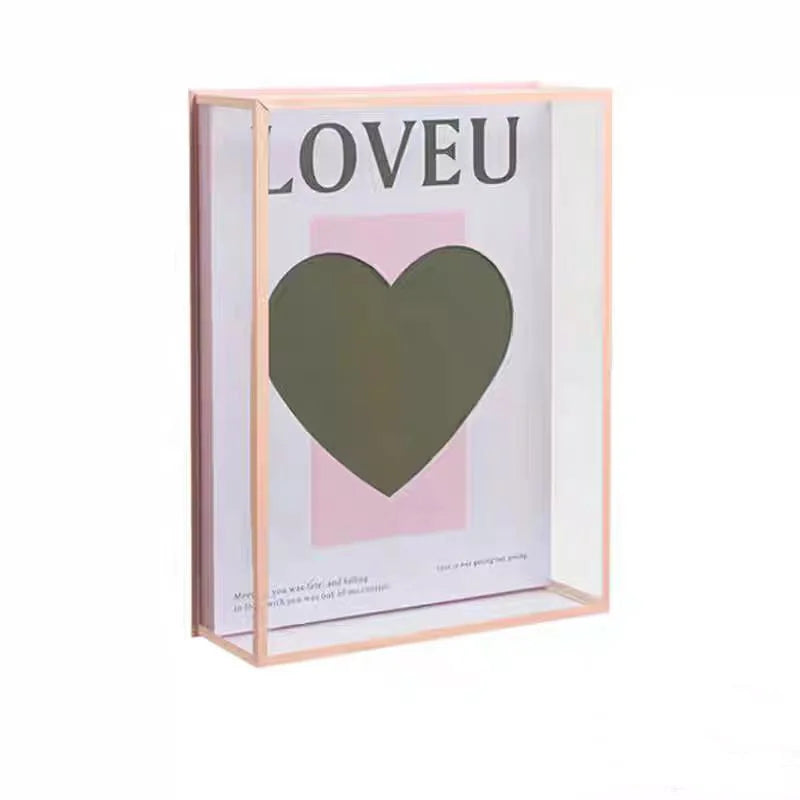 Acrylic Transparent Heart-shaped Gift Box Square Box Flower Bouquet Packaging for Roses Rose Box Storage