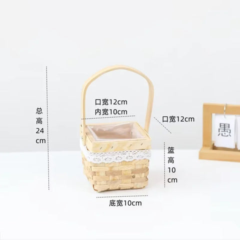 Handmade Wicker Basket Home Storage Fashionable Hanging Eco-friendly Rattan Woven Flower Basket