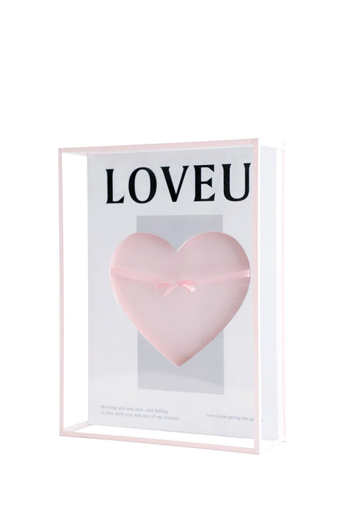 Acrylic Transparent Heart-shaped Gift Box Square Box Flower Bouquet Packaging for Roses Rose Box Storage