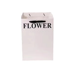 Minimalist Elegant Floral Handmade Kraft Paper & White Gift Bags Elegant Floral Carry Bags for Fashion & Gifts