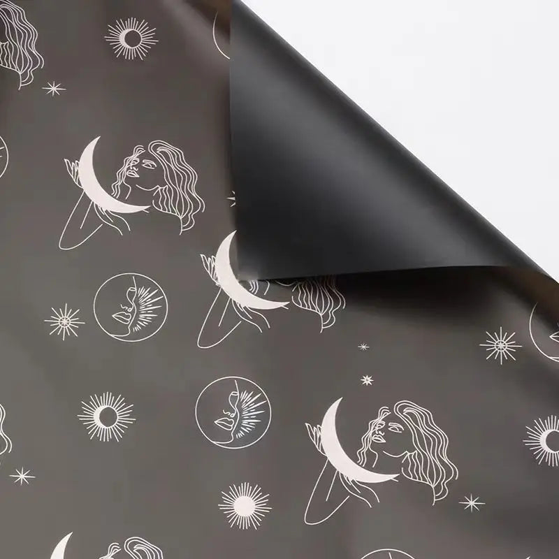 Wholesale Moon Pattern Art Paper Flower Wrapping Waterproof Birthday Gift Packaging Tissue for Florists Gift Wrapping Paper