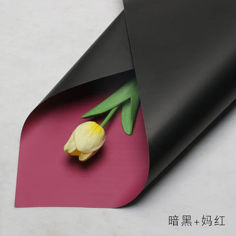 Handmade Ou Ya Two-Color Floral Wrapping Paper Waterproof Flower Packaging with Coating for Bouquets