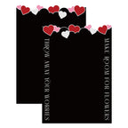 Heart-shaped Flower Wrapping Paper Double-sided PE Coating Antistatic for Valentine's Day Art Paper Packaging