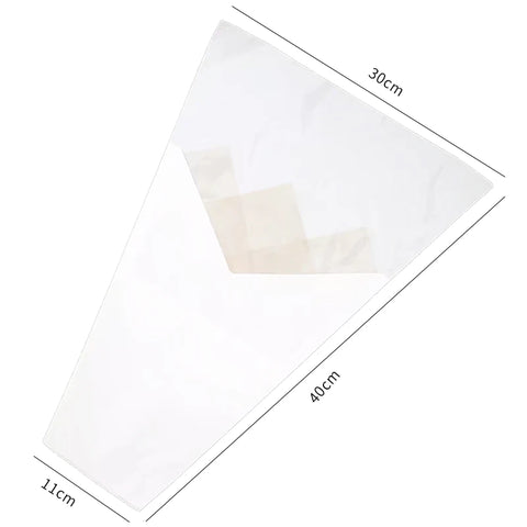 V-shaped Multi-Branch Flower Protective Film Kraft Paper Waterproof Semi-transparent Plastic for Flower Shops