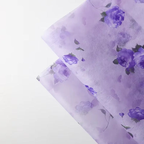 Waterproof Eco-Friendly Recyclable Korean Printed Pearlescent Film Floral Bouquet Wrapping DIY Customized pink Packing Paper