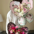 Mother's Day DIY Fresh Flower Bouquet Gift Packaging Colorful Butterfly Fenghua Paper Wrap Coated Materials