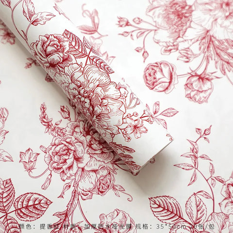Qixi Wave Gauze Fresh Bouquet Packaging Materials Korean Wave Design Pleats Single Side Coated Eco-Friendly Water-proof