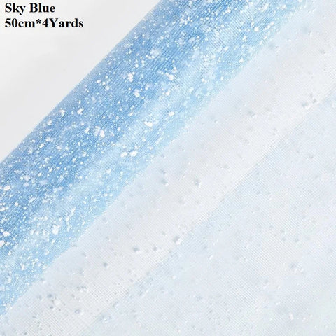 50cm*4Yards/Roll Snowflake Floral Bouquet Gift Box Wrapping Paper Art Paper Florists Supplies Materials Flower Wrapping