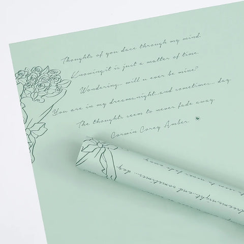 Vintage Waterproof Bouquet Flower Wrapping Paper PE Made From Premium Plastic Paper Material for Gift Wrapping
