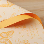 Waterproof Retro Butterfly Floral Arrangement New Single-Sided Coated Plastic BOPP Flower Packaging Paper Material