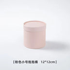 Portable and Waterproof Biodegradable Kraft Paper Flower Box Handheld Round Cylinder Packaging for Fashionable Gifts