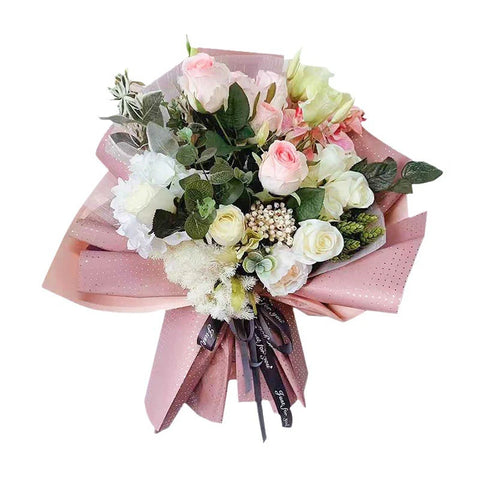 High-End Aluminum Plated Round Dot Thickened Wrapping Paper Small Waterproof Flower Design Single Side Coating
