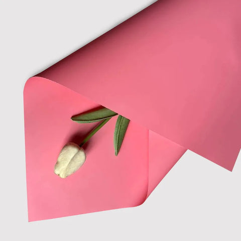 Handmade Ou Ya Two-Color Floral Wrapping Paper Waterproof Flower Packaging with Coating for Bouquets